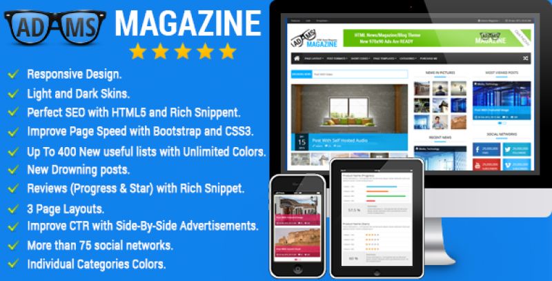 Adams Magazine - Responsive Magazine/Blog Theme Nulled Nulled - Free Download