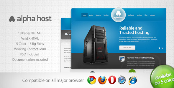 Alpha - Modern Hosting Template Nulled Nulled - Free Download
