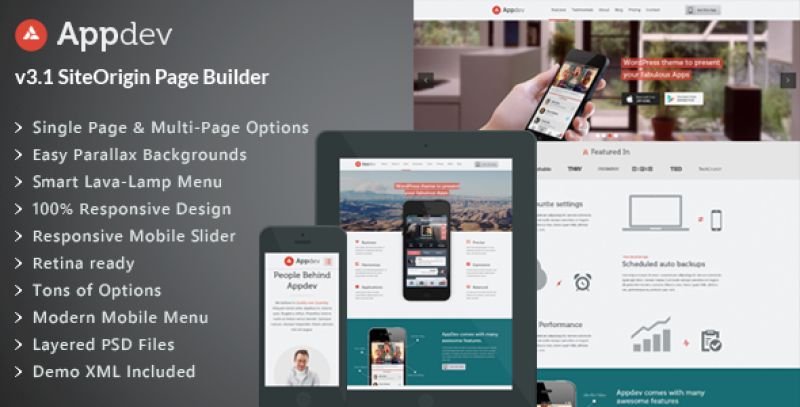 Appdev - Mobile App Showcase WordPress Theme Nulled Nulled - Free Download