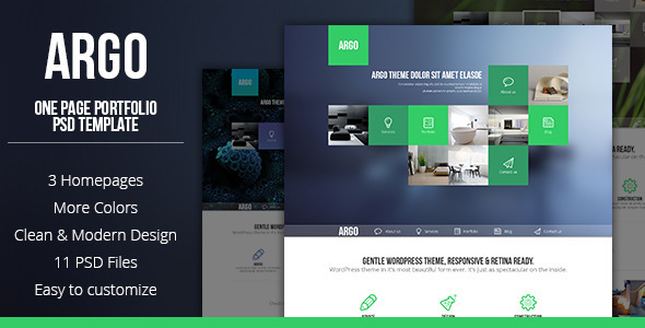 Argo - One Page Portfolio PSD Template Nulled Nulled - Free Download