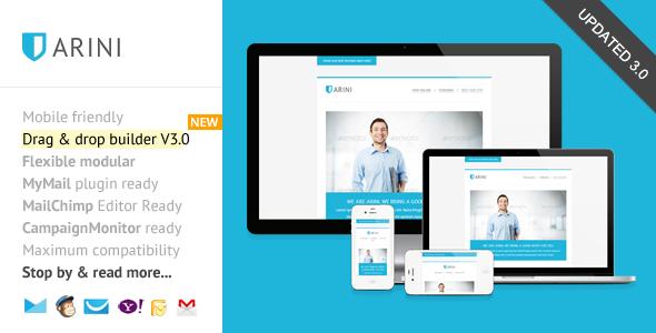 Arini, Responsive Newsletter with Template Builder Nulled Nulled - Free Download