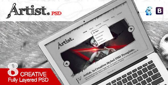 Artist Sketch PSD Template Nulled Nulled - Free Download