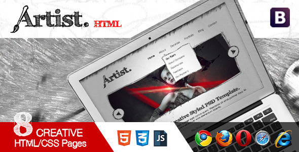 Artist Sketch Responsive HTML Template Nulled Nulled - Free Download