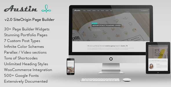 Austin - Multi-Purpose Design Agency WP Theme Nulled Nulled Free Download