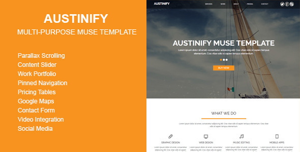 Austinify - Multi-purpose Muse Template Nulled Nulled - Free Download