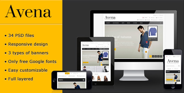 Avena PSD eCommerce template Nulled Nulled - Free Download