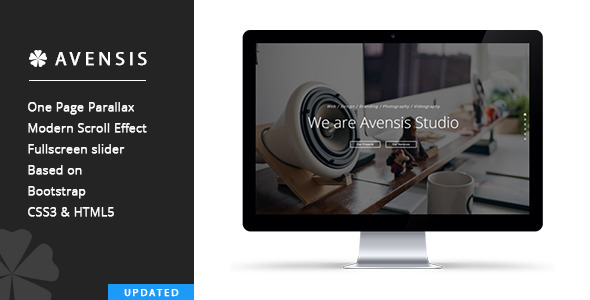 Avensis - One Page Responsive Parallax Template Nulled Nulled - Free Download
