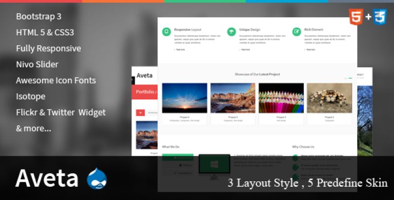 Aveta - Responsive Drupal Theme Nulled Nulled - Free Download