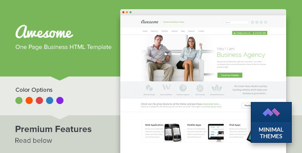 Awesome - One Page Business Template Nulled Nulled - Free Download