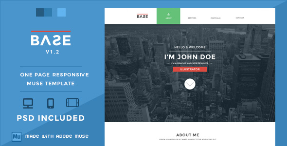 Base - One Page Responsive Muse Theme Nulled Nulled - Free Download