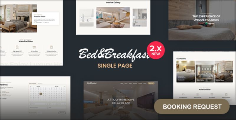 Bed&Breakfast Hotel Single Page Nulled Nulled - Free Download