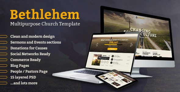 Bethlehem - Multipurpose Church PSD Template Nulled Nulled - Free Download