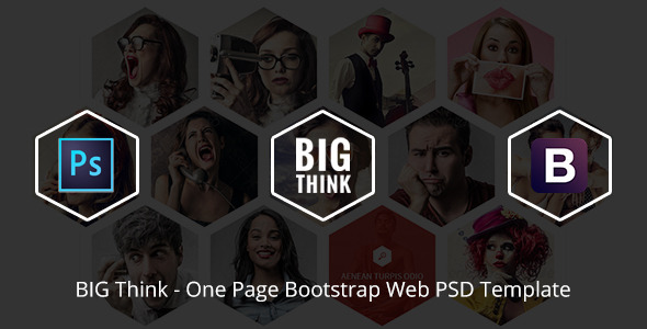 BIG Think One Page Bootstrap Web PSD Template Nulled Nulled - Free Download