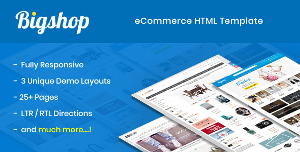 Bigshop - eCommerce HTML Template Nulled Nulled - Free Download