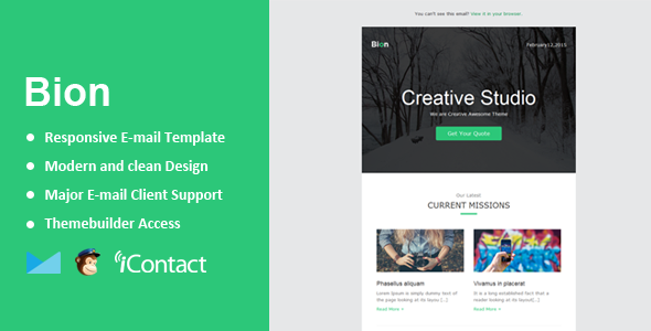 Bion - Responsive Email + Themebuilder Access  Nulled Nulled - Free Download