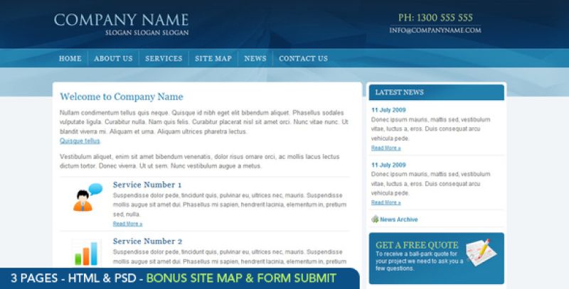 Blue Business -  HTML Nulled Nulled - Free Download