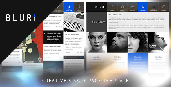 BLURI Single Page Template Nulled Nulled - Free Download