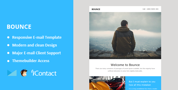 Bounce - Responsive Email + Themebuilder Access  Nulled Nulled Free Download
