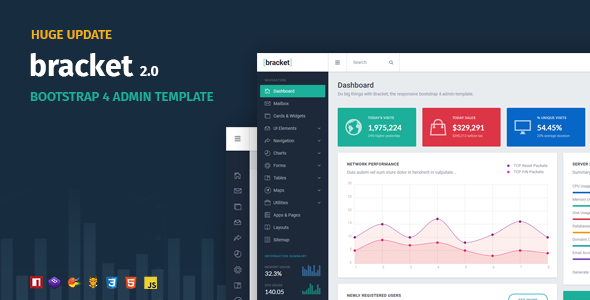 Bracket Responsive Bootstrap 4 Admin Template Nulled Nulled - Free Download