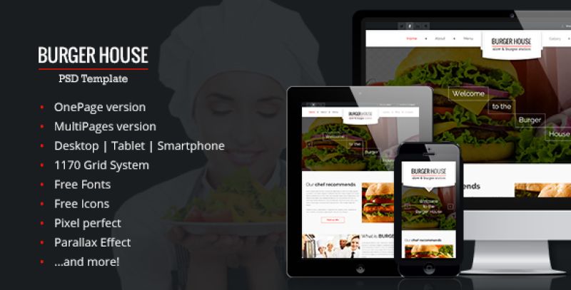 BurgerHouse – Restaurant – Responsive PSD Template Nulled Nulled - Free Download
