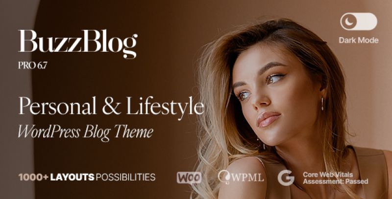 Buzz - Personal & Lifestyle WordPress Blog Theme with Dark Mode Nulled - Download Free Nulled