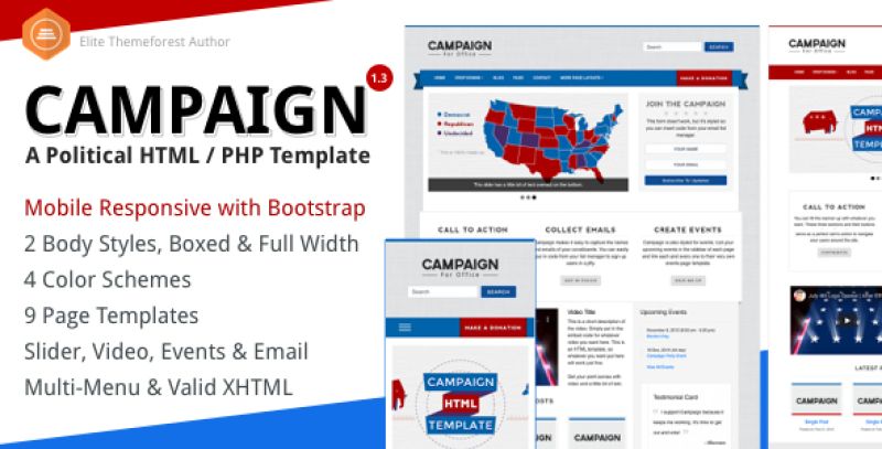 Campaign - Political HTML Website Template Nulled Nulled - Free Download