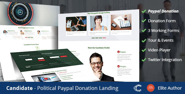 Candidate Political Donation Landing Nulled Nulled - Free Download