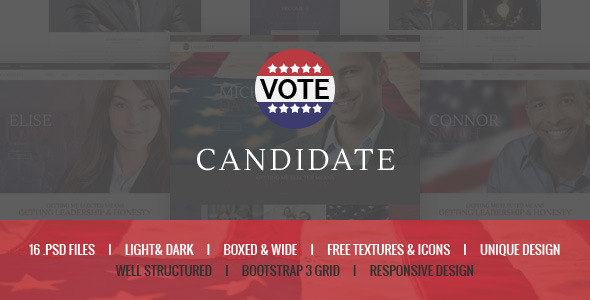 Candidate - Political PSD Template Nulled Nulled Free Download