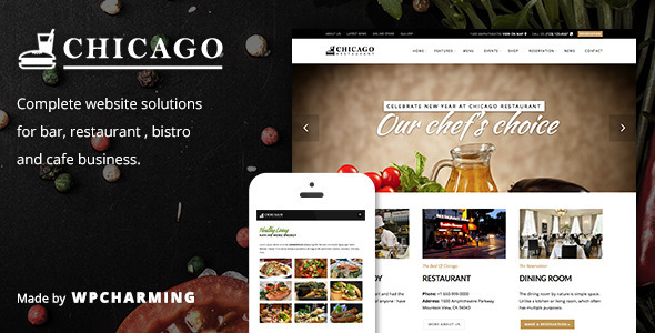 Chicago - Restaurant & Cafe WordPress Theme Nulled - Free Download Nulled
