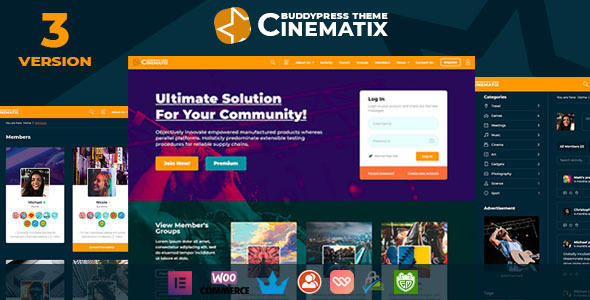 Cinematix - BuddyPress Nouveau Membership Theme Nulled Nulled - Free Download