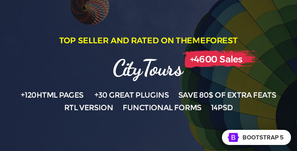 CityTours - Travel and Hotels Site Template Nulled - Free Download Nulled