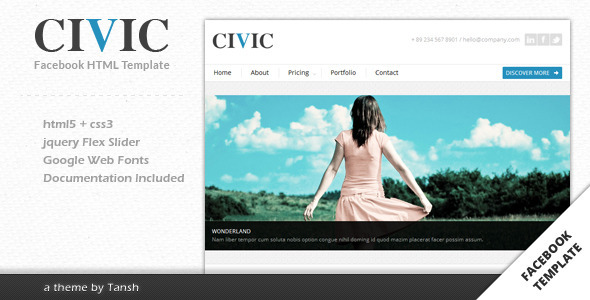 Civic Corporate Facebook Template Nulled