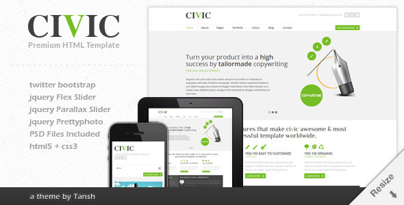 Civic Responsive Business Template Nulled Nulled - Free Download