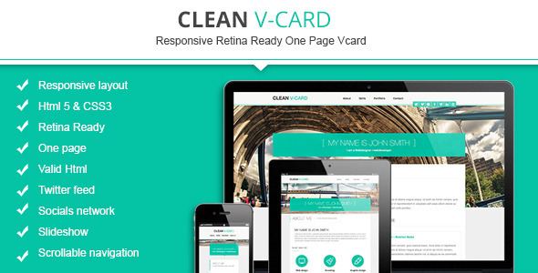Clean Html V-card Template Nulled Nulled - Free Download