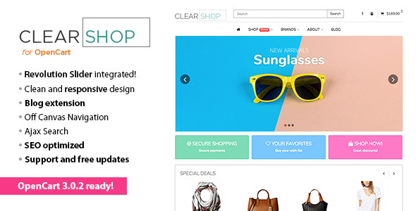 Clearshop - Responsive OpenCart theme Nulled Nulled - Free Download
