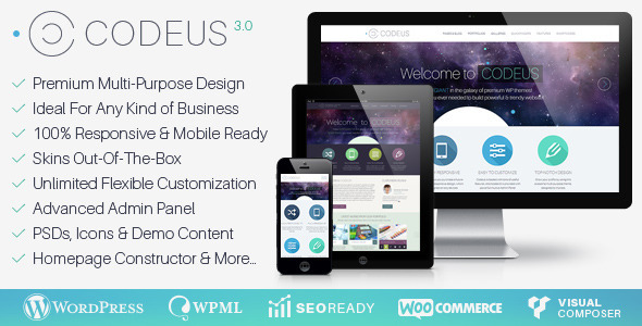 Codeus — Multi-Purpose Responsive Wordpress Theme Nulled Nulled - Free Download