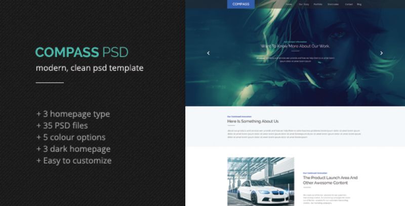 Compass PSD Template Nulled Nulled - Free Download