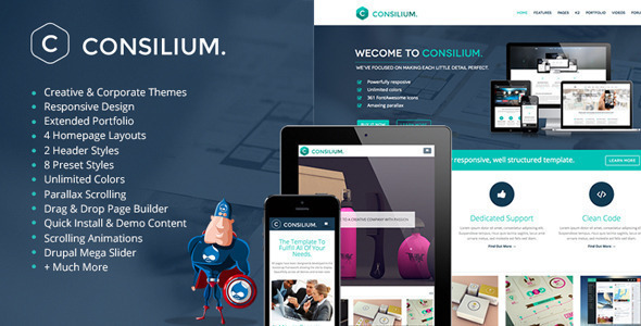 Consilium - Multipurpose Creative Drupal Theme Nulled Nulled - Free Download
