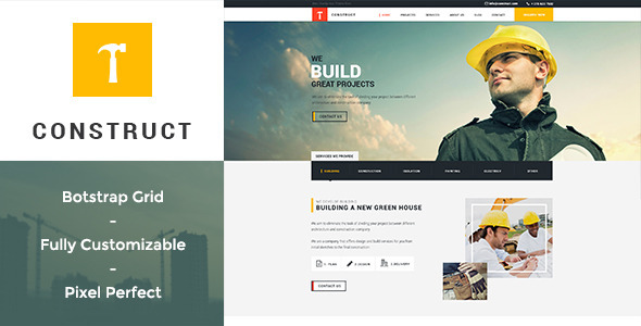 Construct - Building & Construction PSD Template Nulled Nulled Free Download