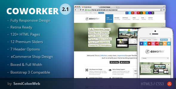 CoWorker - Responsive Multipurpose Template Nulled