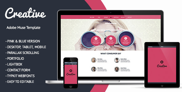 Creative - One Page Muse Theme Nulled Nulled - Free Download
