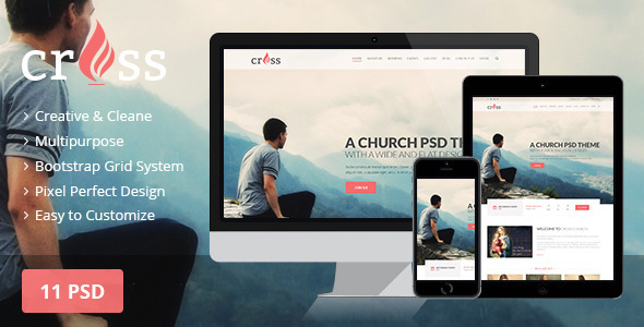 Cross Church | PSD template Nulled Nulled Free Download