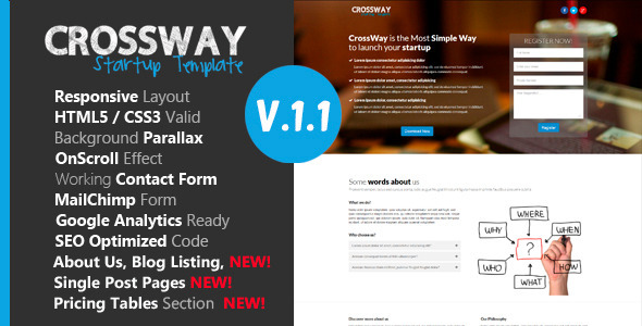 Crossway - Startup Landing Page Template Nulled Nulled - Free Download