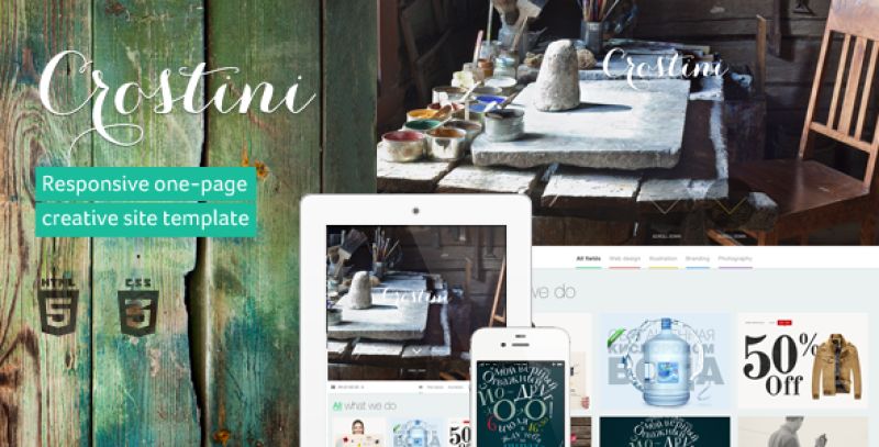 Crostini - Responsive One-page Portfolio Template Nulled Nulled - Free Download