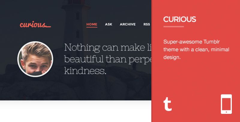 Curious - Responsive Tumblr Theme Nulled Nulled - Free Download