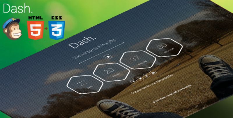 Dash - Responsive Coming Soon Page Nulled Nulled - Free Download