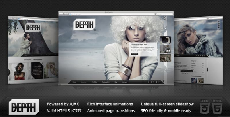 Depth HTML – Full-Screen AJAX Portfolio Nulled Nulled - Free Download