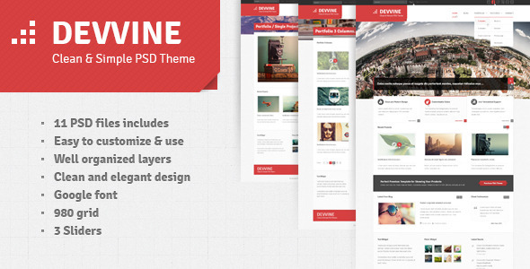 Devvine - Modern and Clean PSD Theme Nulled Nulled - Free Download