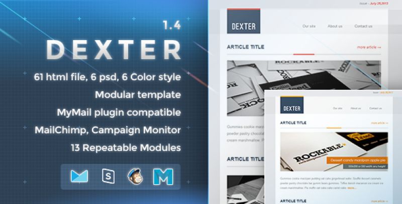Dexter - Responsive E-mail Template Nulled Nulled - Free Download
