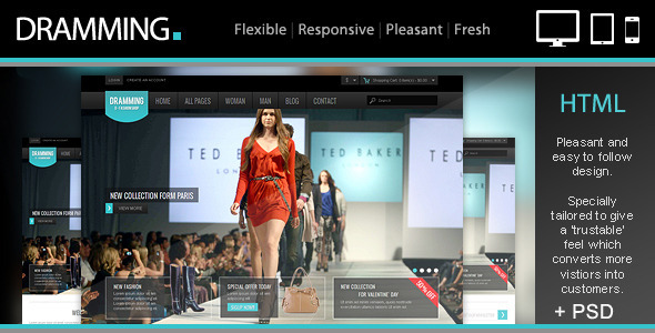 Dramming - Pleasant ecommerce site template. Nulled Nulled - Free Download